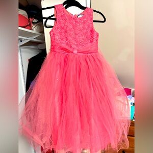 Girls Sparkle Tulle Party Dress - Pink
